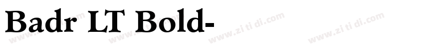 Badr LT Bold字体转换